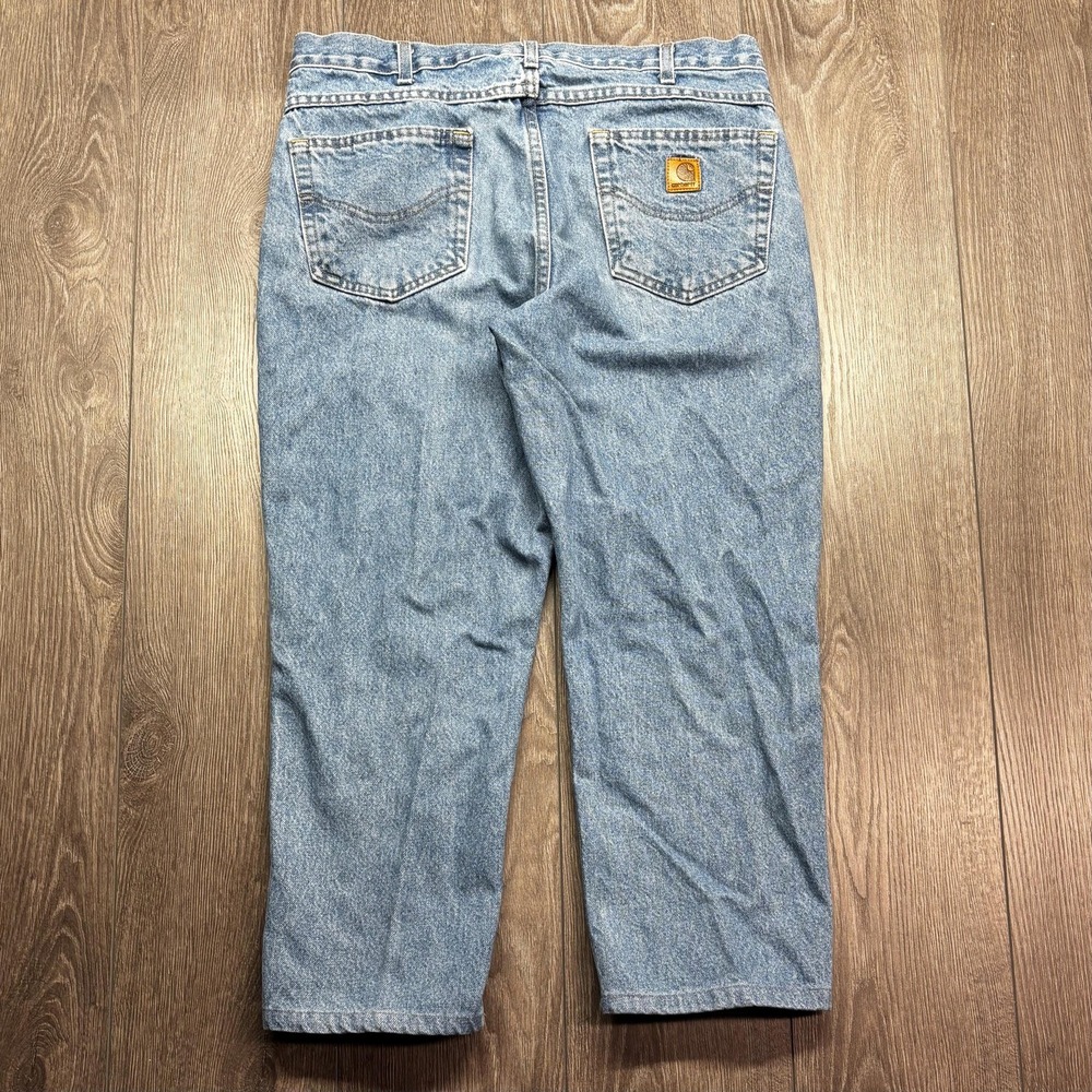 Vintage Carhartt Blue Denim Jeans Loose Fit 34 x 26 Workwear Streetwear